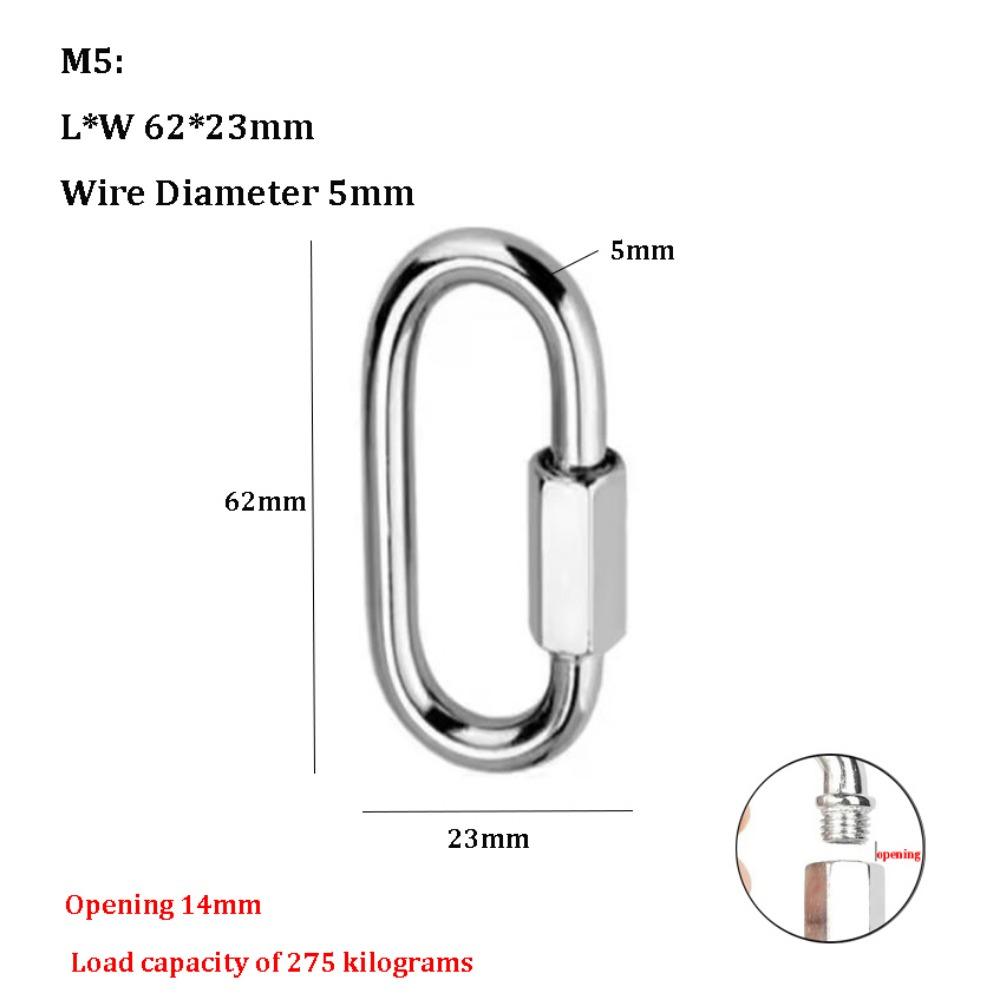 High Quality M3.5~M14 Screw Lock Stainless Steel New Quick Links Safety Snap Hook Chain Connecting Ring