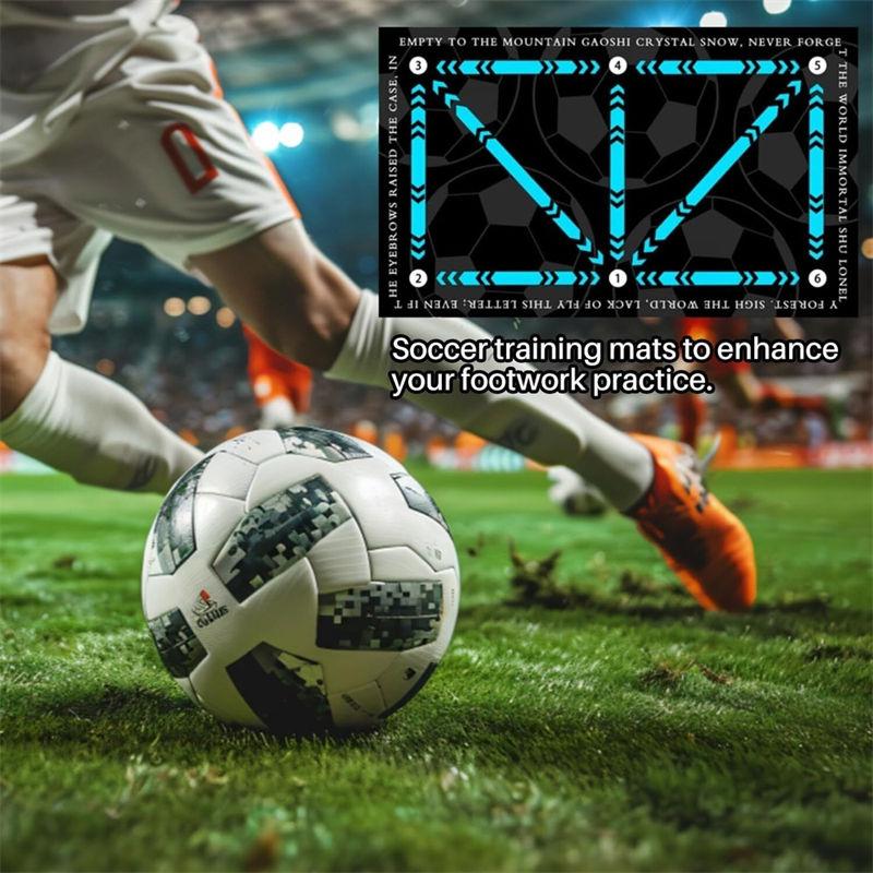 Fotbollsträningsmatta Fotbollsmästerskapsmatta Fotbollsfotstegsträningsplatta 40x60cm 50x80cm GZW