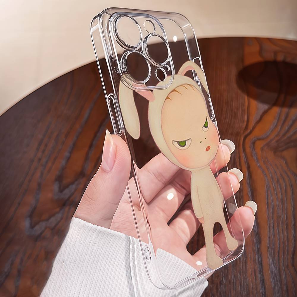 Yoshitomo Nara Phone Case For IPhone 16e 16 15 14 13 12 11 Mini Pro Max Anti Fall Clear Cover