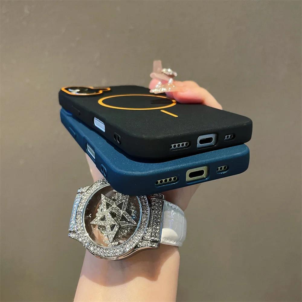 Ultrathin Simple Case for 16 Pro Max 15 14 Plus 13 12 11 Pro Max Matte Hit Color Lens Wireless Charg Soft Cover