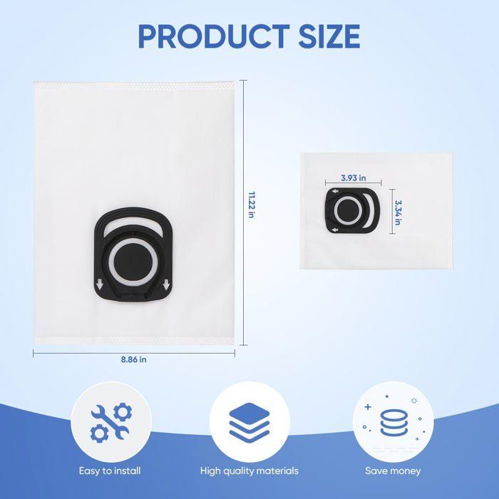 Sac aspirateur - BIHARNT - ZR200520 ZR200720 ZR200920 - 15 sacs - 4,1 L - Compatible Rowenta