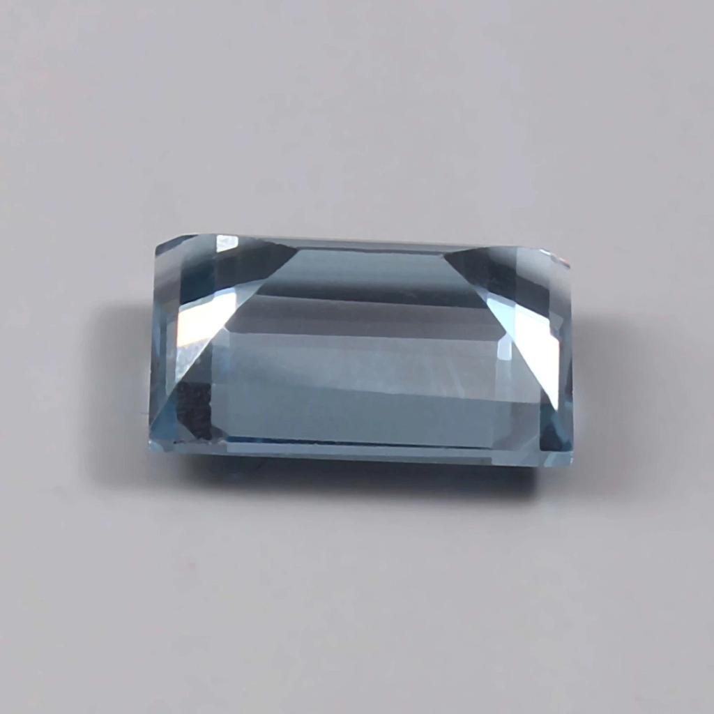 Natural Brazilian Blue Aquamarine 10 Ct Baguette Shape Loose Gemstone