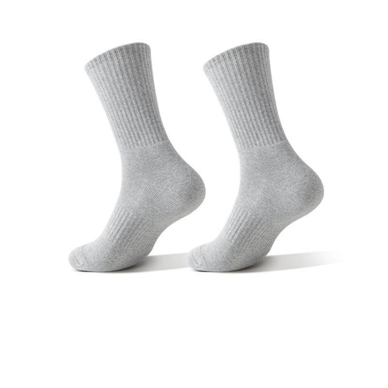 

Мужские носки, дышащие длинные носки, однотонные носки для спорта на открытом воздухе 1 pair серый