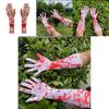 Rote blutbefleckte Handschuhe für Cosplay Halloween Kostümparty Requisiten