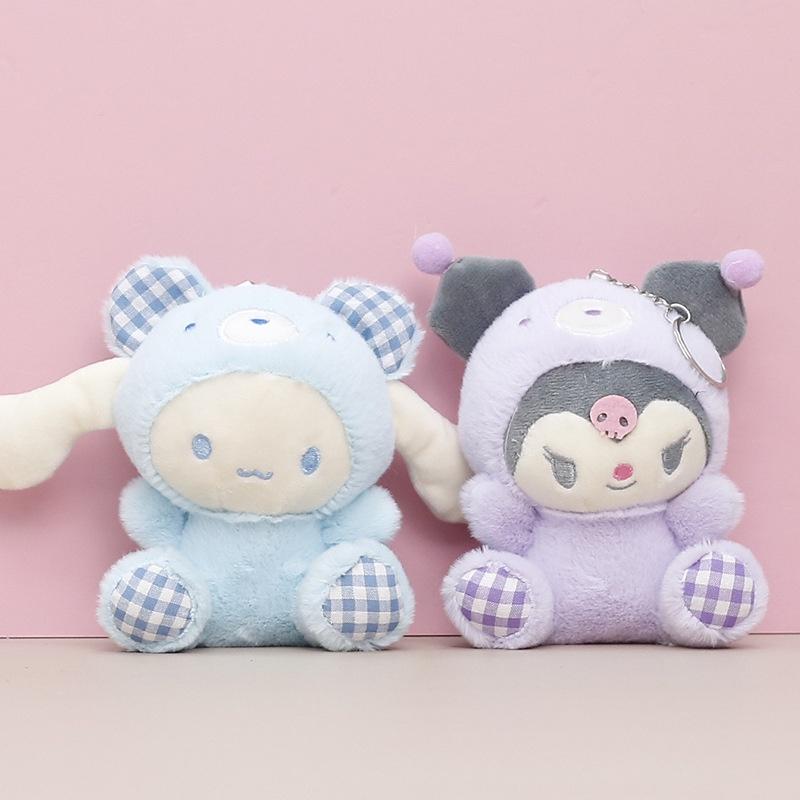 Cute Sanrio Melody Cinnamoroll Kuromi Plush Pendant Doll Keychain Gift
