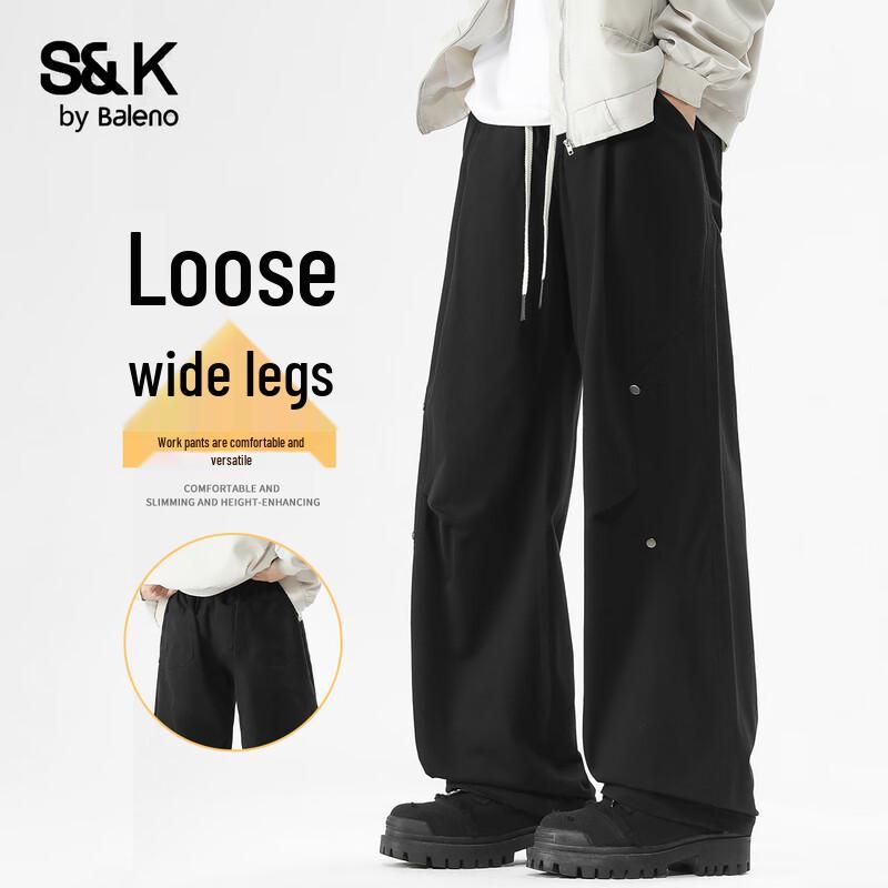 Baleno S&K Loose Fit Wide-Leg Cargo Pants M