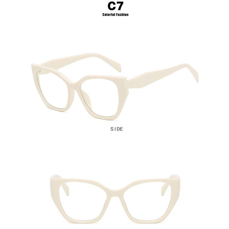 Women's Glasses, Retro Large-frame Cat-eye Glasses.