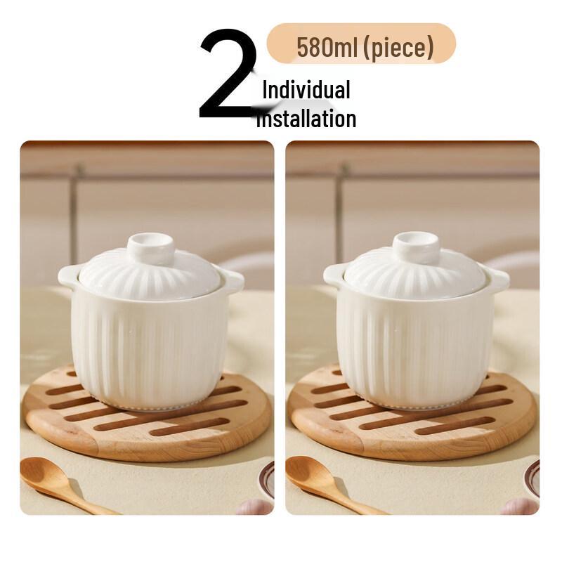 Qiwei Ceramic Double-Handle Multi-purpose Stew Pot