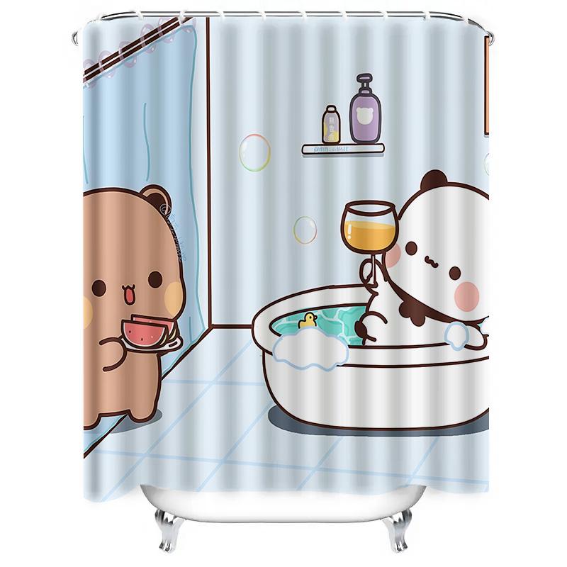 Cute Cartoon Animal Shower Curtain For Kids And Adults - Waterproof Bathroom Decor Easy To Install And Maintain Elevate Space