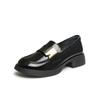 Bestu 25 Spring Fashion Metal Buckle Loafers Thick Heel Women's Single Shoes DC918AA5