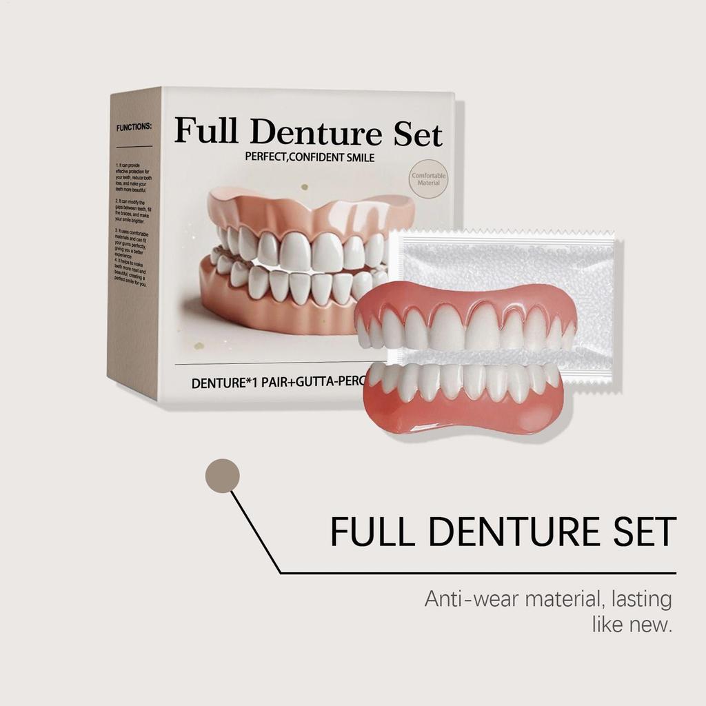 Silicone Denture Relines Kit Professional Denture Set Silicone Denture Set Portable Relines Prothese For Adults Women Men