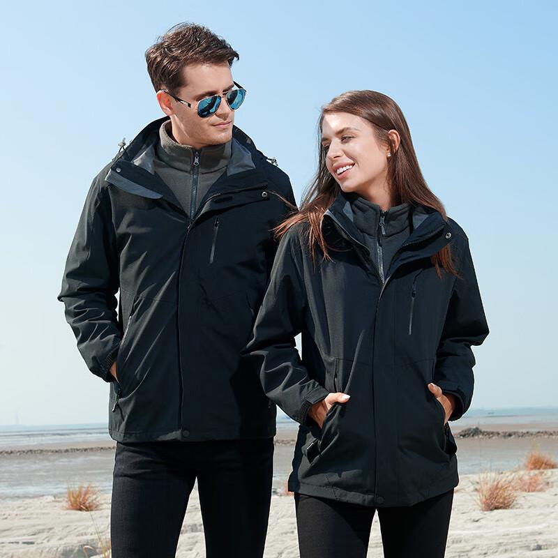 FENGXUN 3-in-1 Detachable Fleece Lined Outdoor Work Jacket 2XL