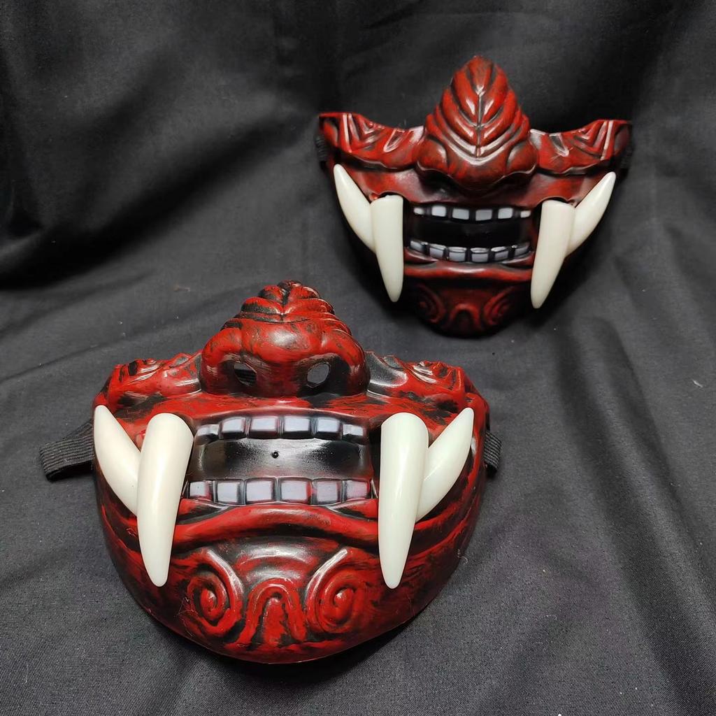 Halloween Japanese Samurai Ghost Devil Mask Halloween Devil Warrior Role Playing Horror Devil Warrior Prajna Killer Thick Mask