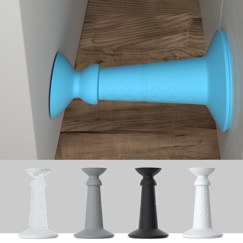 Tappo per Porta in Silicone Anti-Collisione Silenzioso Autoadesivo Paraurti Ventosa Posteriore Porta Protezione Muro Supporto Porta Nascosto