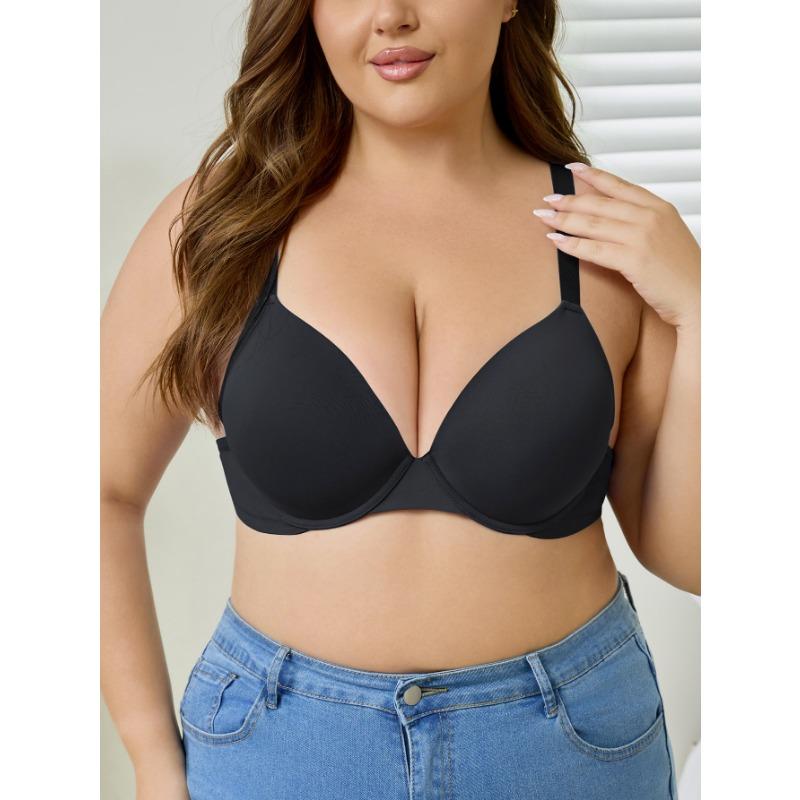 Plus Size Women S Push Up Support Adjusting Underwire Bra