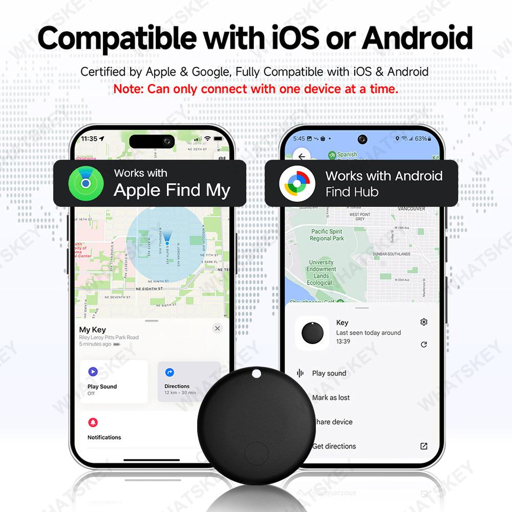 1-4Pack Smart Tag Mini GPS Locator Works with Google IOS Find My Bluetooth Anti‑Lost Wallet Finder for Keys Tracking Device