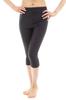 Fact Factory Stretch Made In Japan Women's 3/4-Length 2-Way Leggings, (JM-L, Black)
