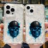 Phone Case: 2D Flat Suitable for iPhone 18 17 16 15 14 13 Pro, Transparent Corners Protective Case, Trendy Hat Skull, Christmas and Halloween Gifts