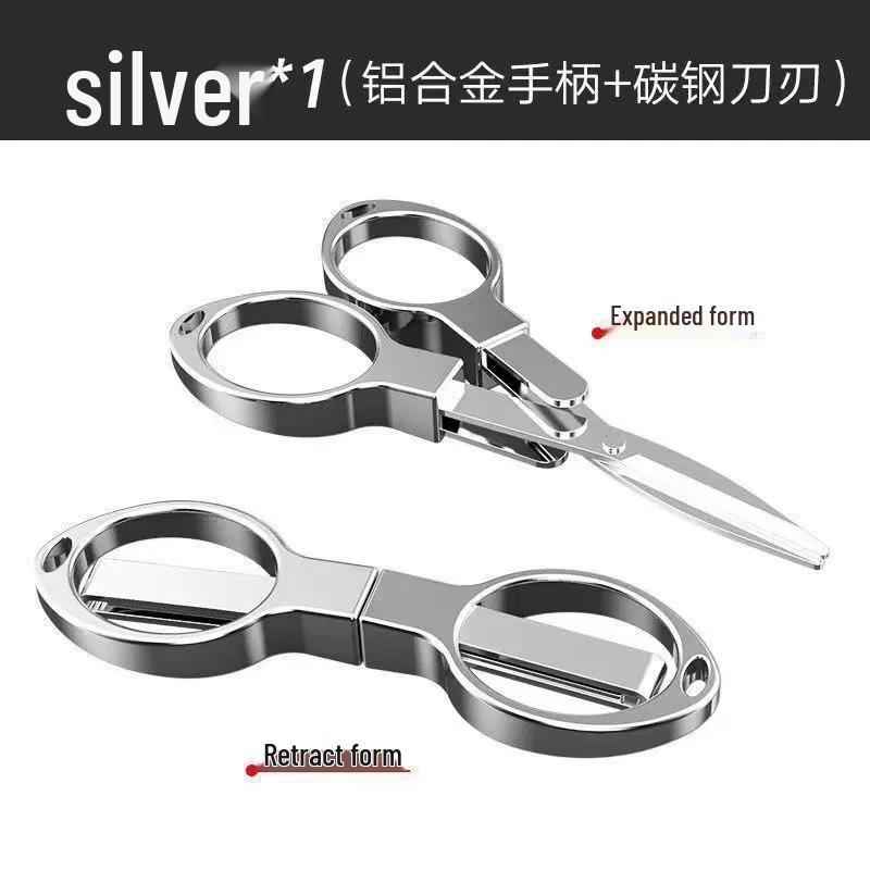 Multi-Functional Folding Fishing Scissors - Compact Tool for Cutting Line and Lead Sheets