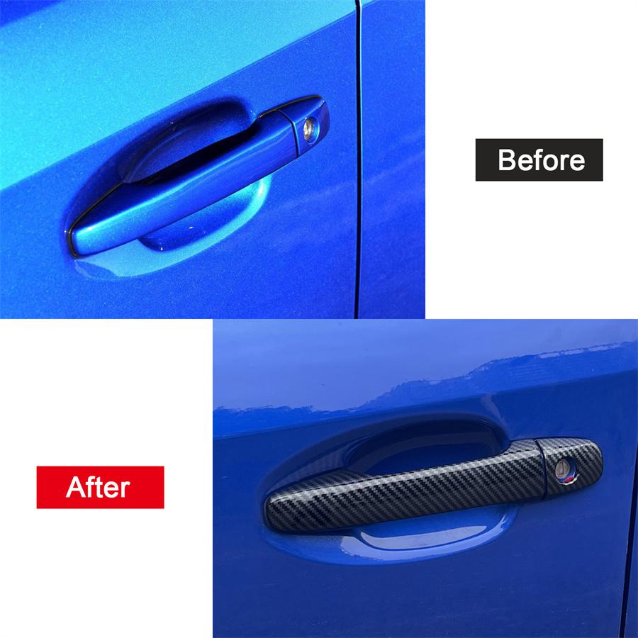 Cover For Subaru WRX STi 2015-2021 Carbon Fiber Look Exterior Car Door Handle Cover Trim
