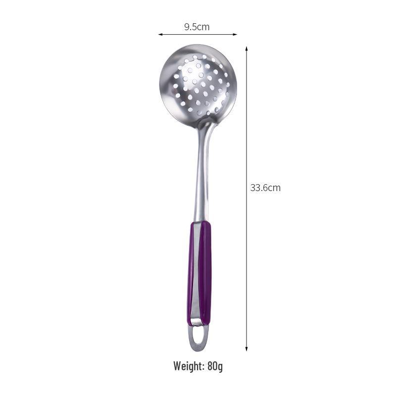 

Набор кухонных принадлежностей из нержавеющей стали из 8 предметов: Лопатки для готовки и жарки, ложки для супа и риса, дуршлаг.