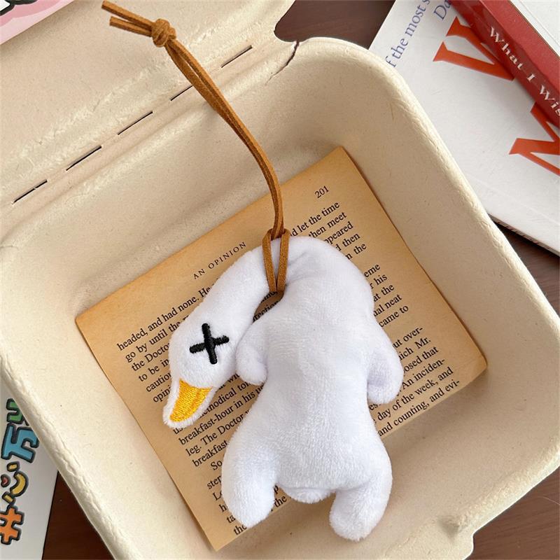 

Cute Funny Squeaky Roast Duck Plush Doll Stuffed Toy Keychain Pendant Lanyard Backpack Charms Bag Ornaments Girly Accessory Gift