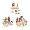 Wooden Beads Sequencing Toy Set Lacing for 2 3 4 5 Year Old Boys Girls fishing and carrots
