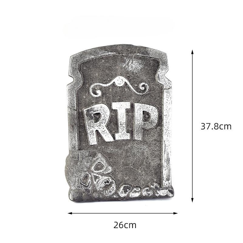 Halloween Decoration Foam Tombstone Haunted House Bar Scenery Environmentally Friendly Skull Tombstone Horror Atmosphere Venue Layout