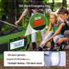 Radio de emergencia solar con manivela de 4000 mAh y linterna LED para acampar
