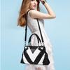 Women Shoulder Bag Portable Large Bag Soft Leather Contrast Color Large-capacity Shoulder Bag