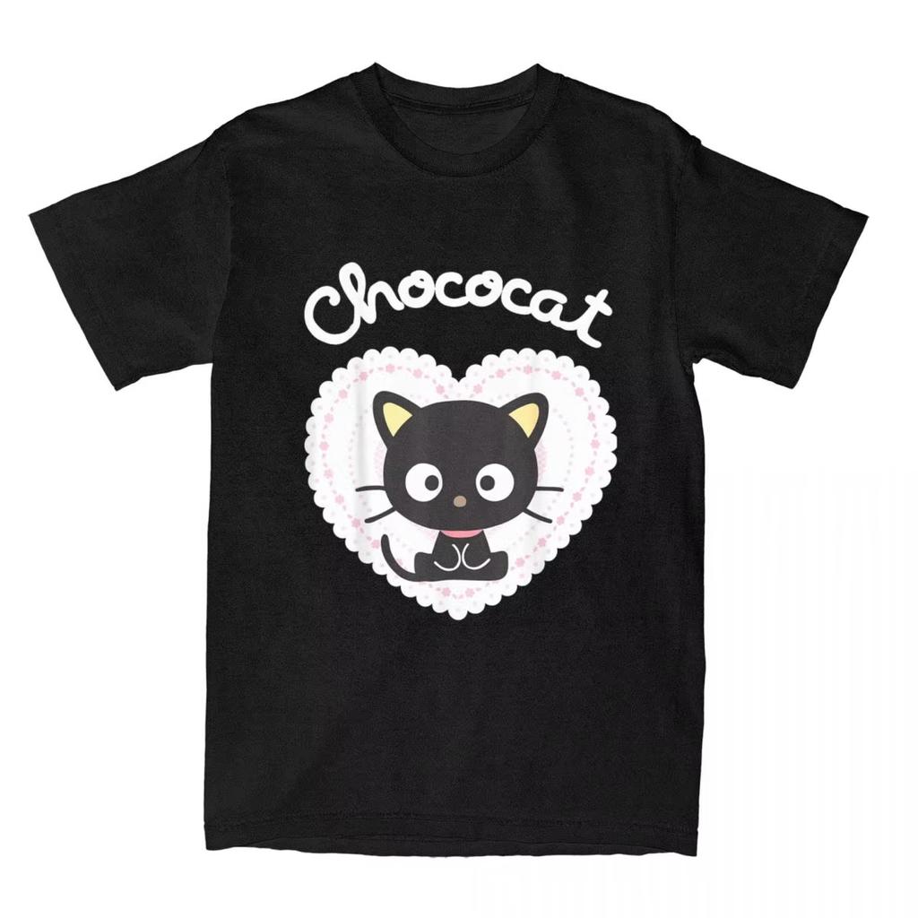 Chococat Sweet Valentine for Men Women T Shirts Cool Tees Short Sleeve O Neck T-Shirts Pure Cotton Party Clothing