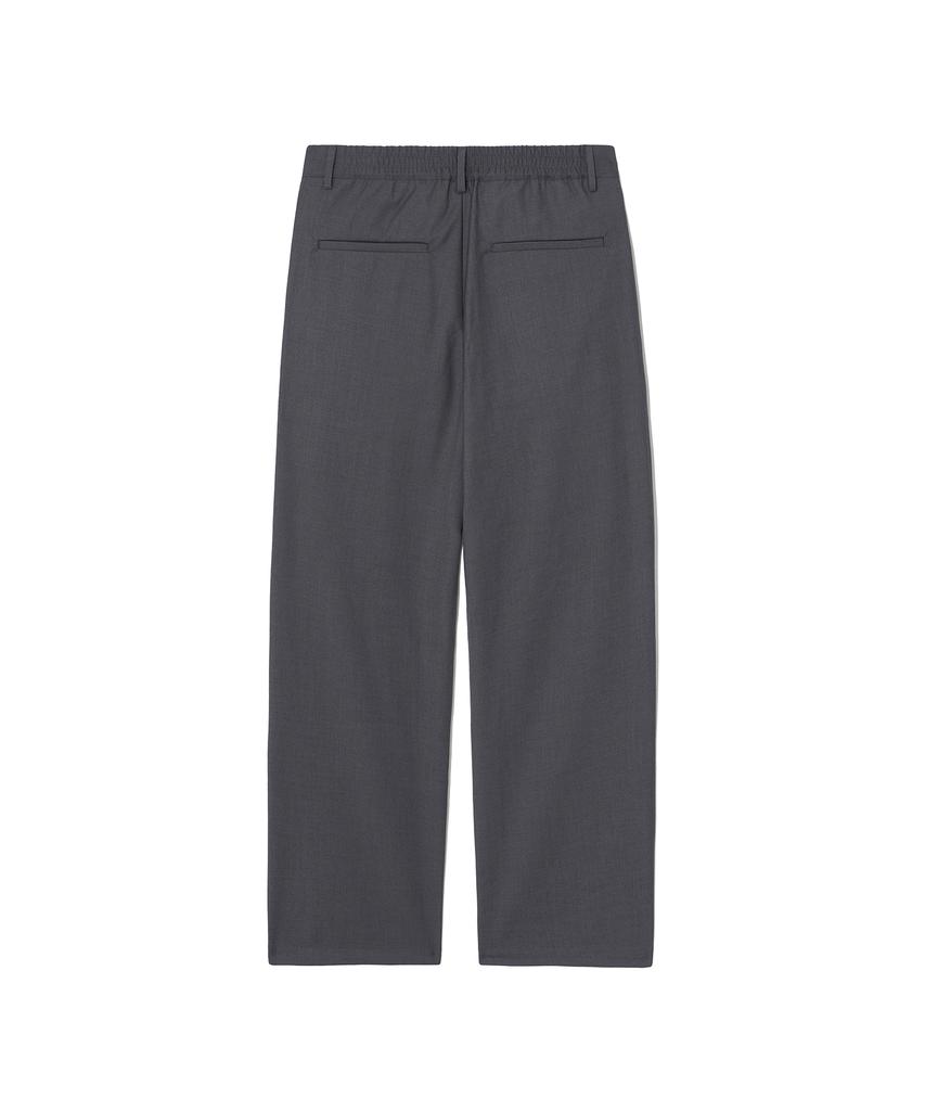 KNITTED [Knitted X Bdkd] Tr Wide Banding Slacks Grey
