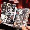 Day and Night Theme Cut Film Sticker Book Retro Style Scrapbook Stickers  Journal Decoration