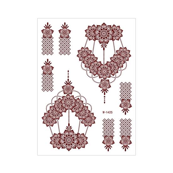 Skin-friendly Convenience Tattoo Stickers Water Transfer Paper Red / Clear / Brown 148 Mm/5.83