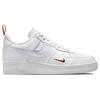 Nike Air Force 1 Low Cut Out Swoosh Weiß University Red Metallisches Silber DO6709-100