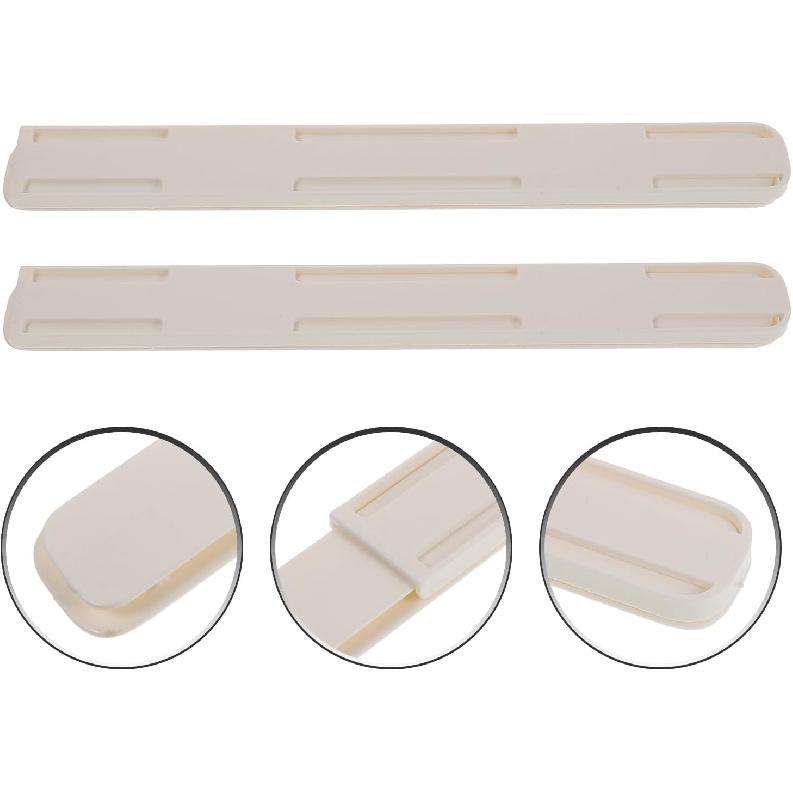 4 Sets of Self-Adhesive Drawer Guide Slides, White Drawer Slides Replacement for Smooth Sliding Drawers, Ideal for Cabinets and Dressers