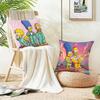 Iconic TThe SimpsonsS Cushion Cover Breathable and Skinfriendly Linen Pillowcase Square Removable and Washable Cushion