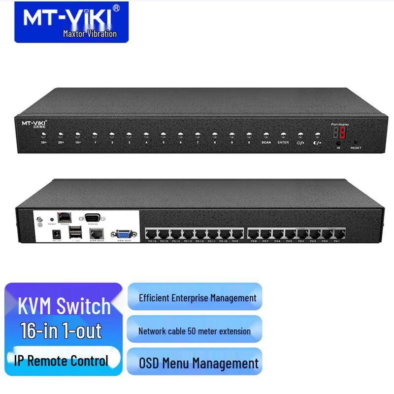 

16-канальный IP KVM-переключатель MT-viki