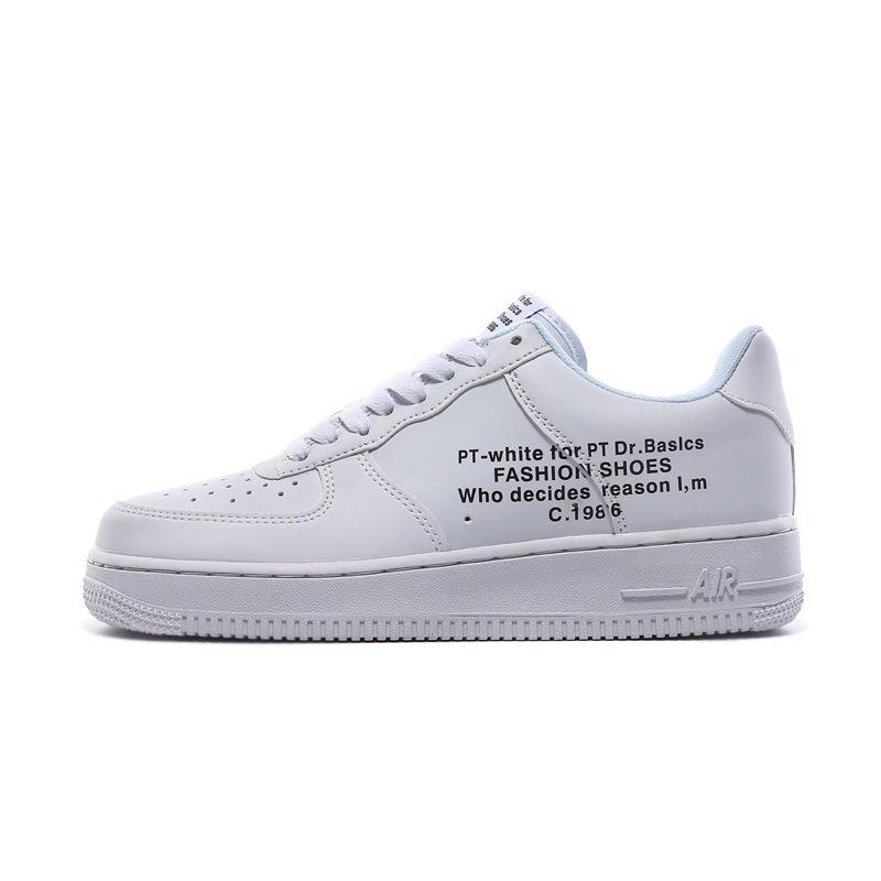 Białe buty męskie Air Force One Low-Top & Damskie modne buty AF do jazdy na deskorolce w kolorze pszenicznym