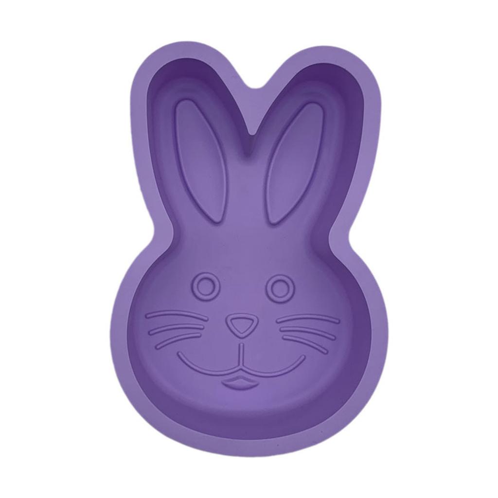 Cute Rabbit Shaped Fondant Chocolate Mould Cake-Topper Baking Tools Handmade-Soap Silicone Ornaments Mold Easy to Clean
