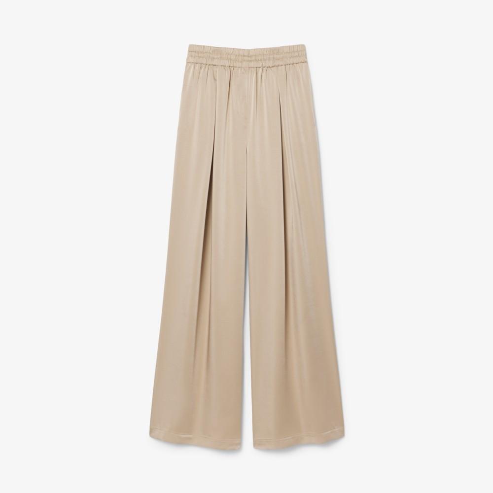[Lacoste] Women's Satin Set-Up Trousers HF6814-56GX6F