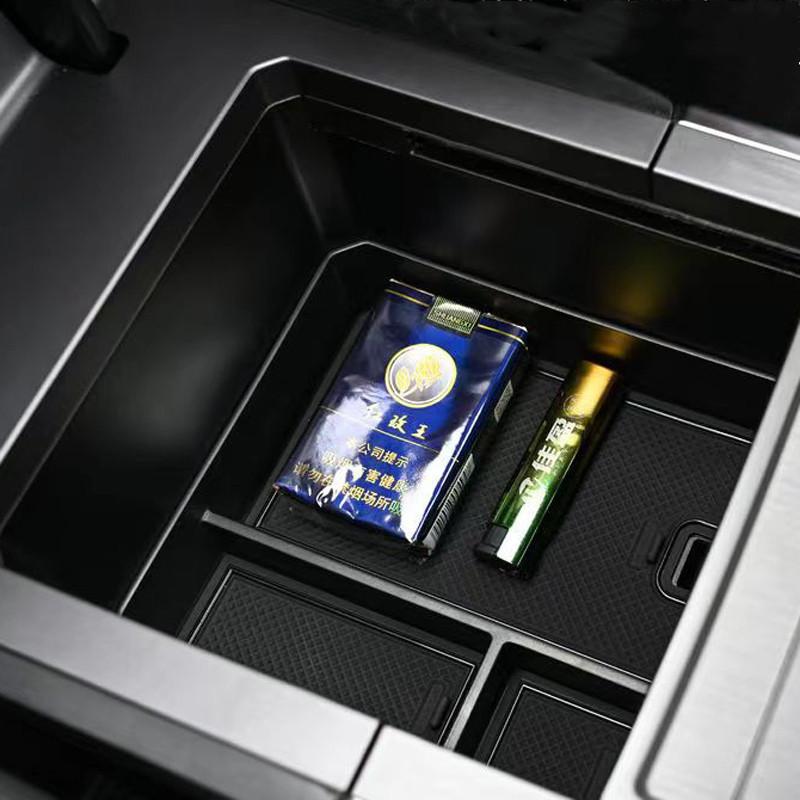 For Jetour Traveler T2 Center Console Organizer Tray Car ABS Black Centra Armrest Secondary Storage Sort Tidy Up Box Accessories