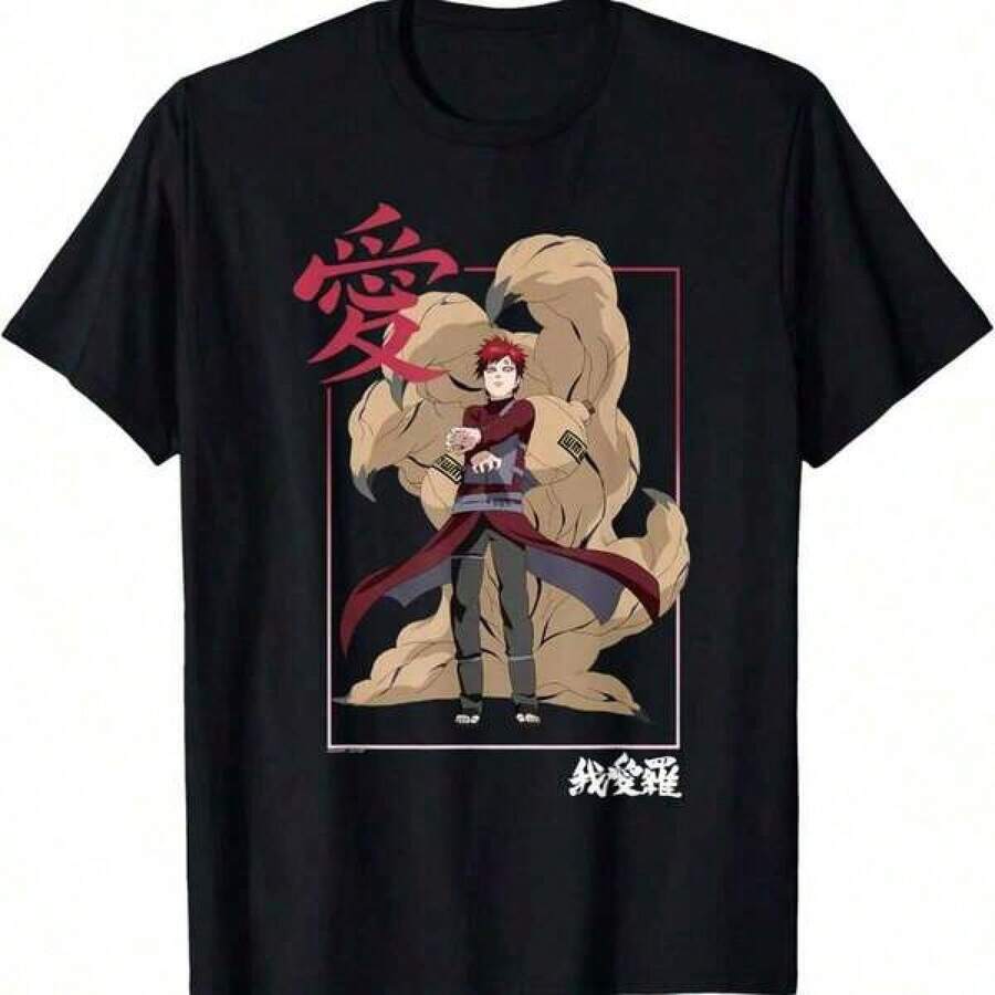 

Unisex T-Shirt X NarutoS Shippuden Gaara Kanji Frame-Shirtsummer Outfits Summer Tops Country Concert Outfit Vacation Outfits Going Out Tops S
