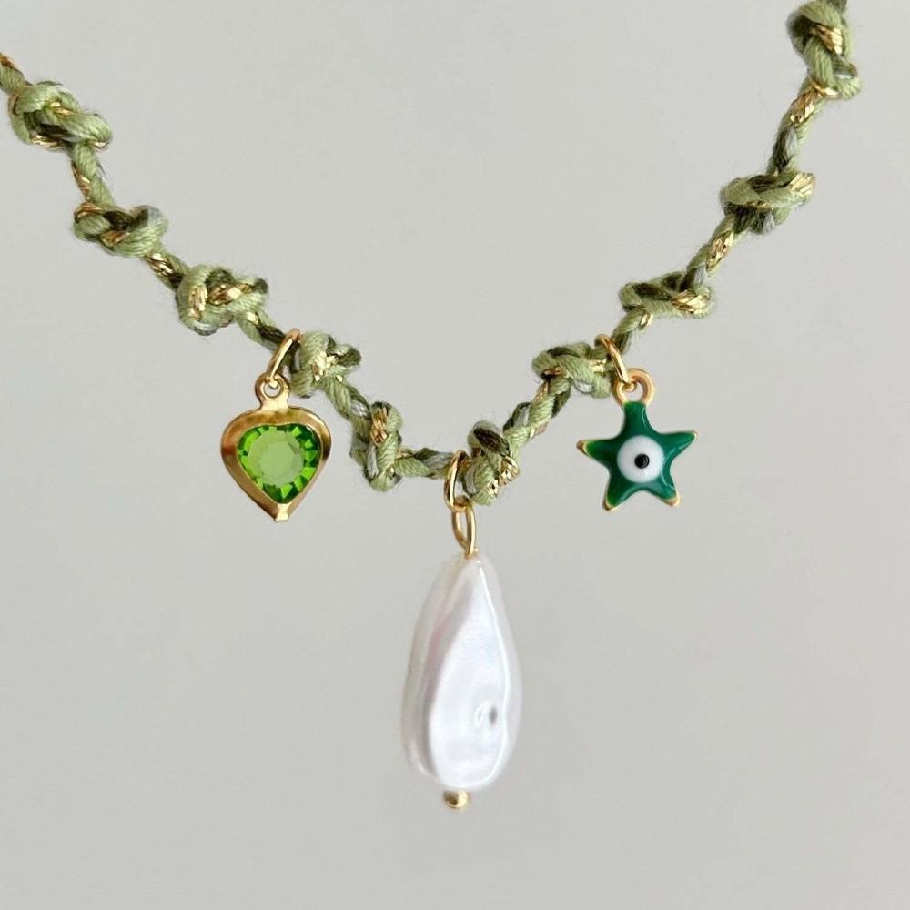 Turtle Knotting Rope Chain Necklace Boho Charm Pearl Pendant Necklace Conch Shell Necklace  Gifts