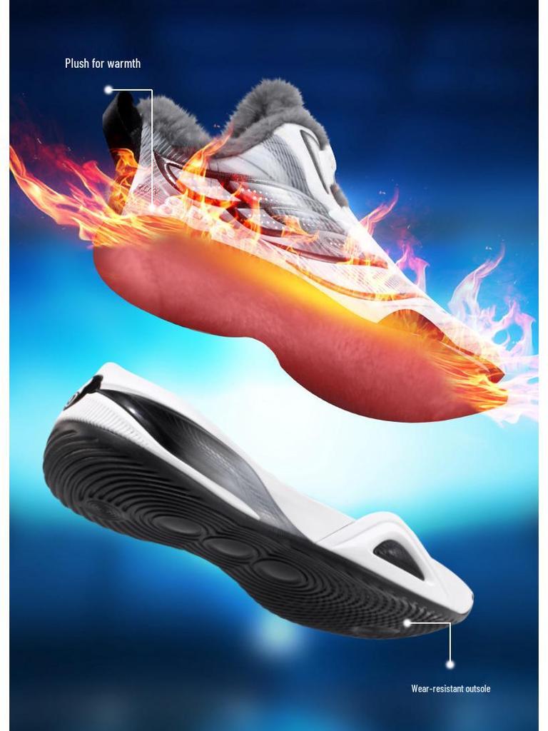 Jungen Winter 2025 Baumwoll-Basketballschuhe - Verdickt, Rutschfest, Samtgefüttert