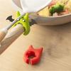 Portable Clips Kitchen Cartoon Silicone Plastic Pot Clip Spoon Rack Holder Tools Cooking Support Side Kitchen Anti-scalding