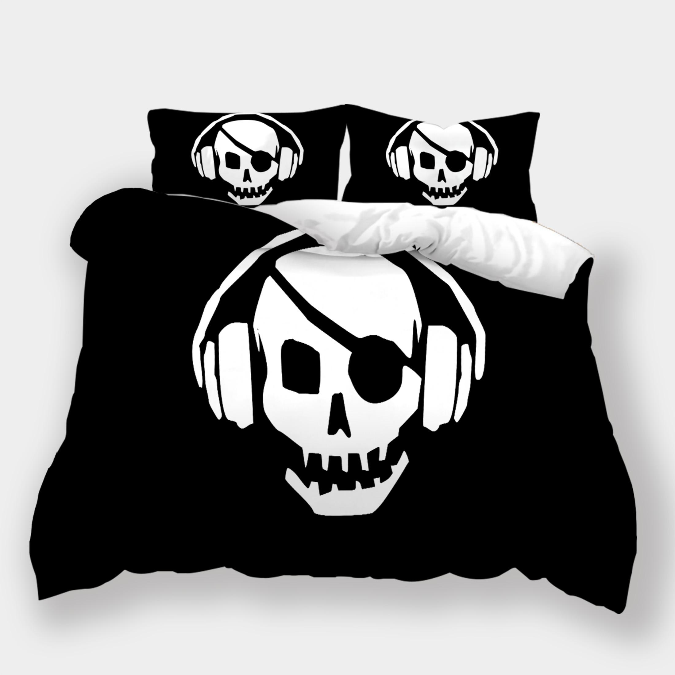

Постельное белье с принтом ужасов в виде черепа на 3D-принтере для мальчиков и мужчин, пуховые пододеяльники и наволочки на Хэллоуин, 2/3 шт., двуспальная кровать, полноразмерный пододеяльник, подарок Baby 100x135cm