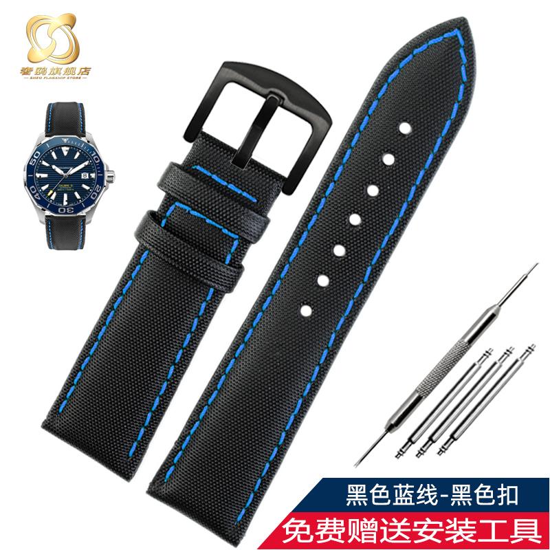 Cinturino Orologio 20 22mm Per Tag Heuer Racing F1 Car Calila seiko mido Citizen Nylon pelle di mucca Fondo Rilascio Rapido Cinturino Orologio bracciale
