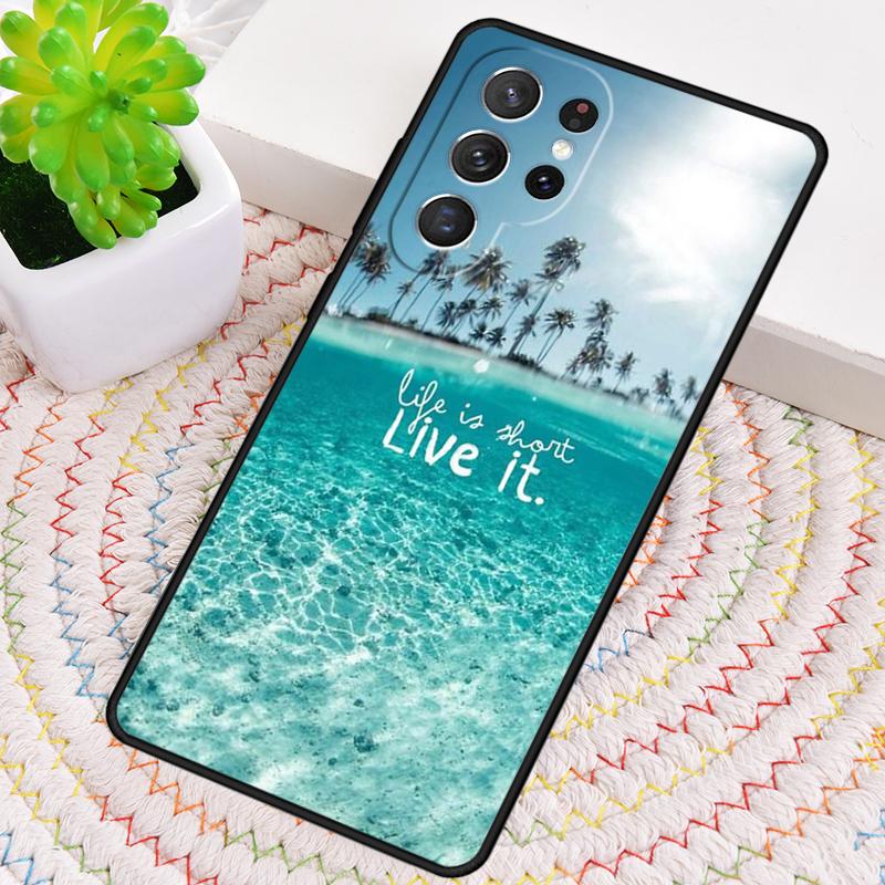 Travel mountain sea beach quotes TPU Phone Case For Samsung Galaxy note 10 pro S26 S25 S24 S23 S22 Ultra Plus S21 FE S20 Cover