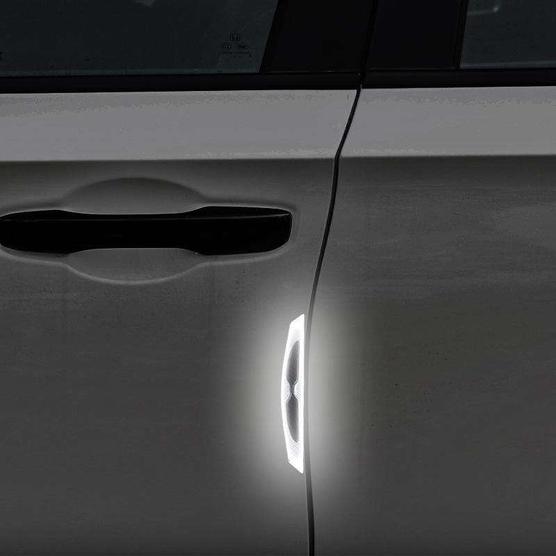 Reflective Carbon Fiber Anti-Collision Car Stickers for Handles, Door Bowl, and Mirrors